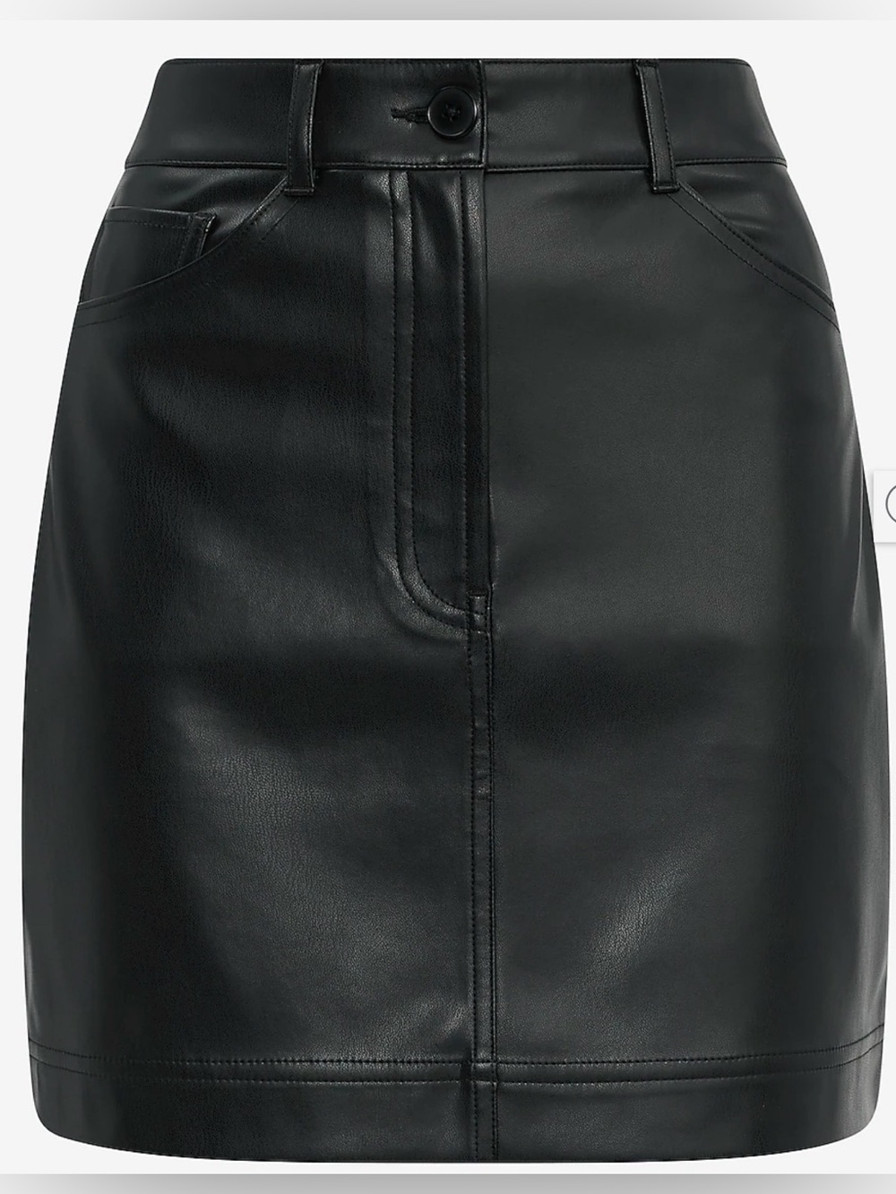 Express Black Faux Leather Mini Skirt